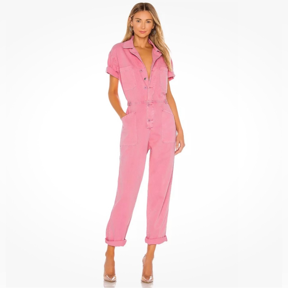 pistola Bubblegum Pink Short-Sleeve Utility Jumpsuit